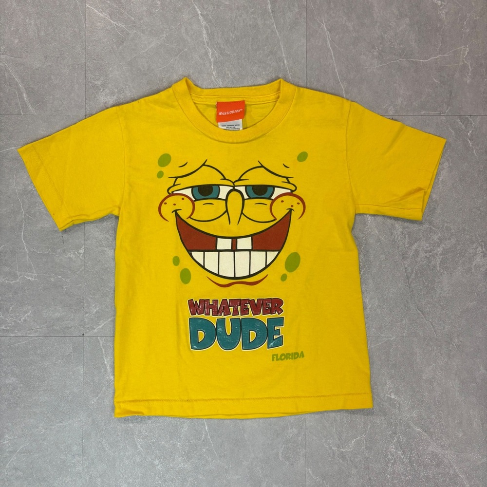 Nickelodeon Spongebob Squarepants Whatever Dude Florida Yellow Youth Shirt S 6/8